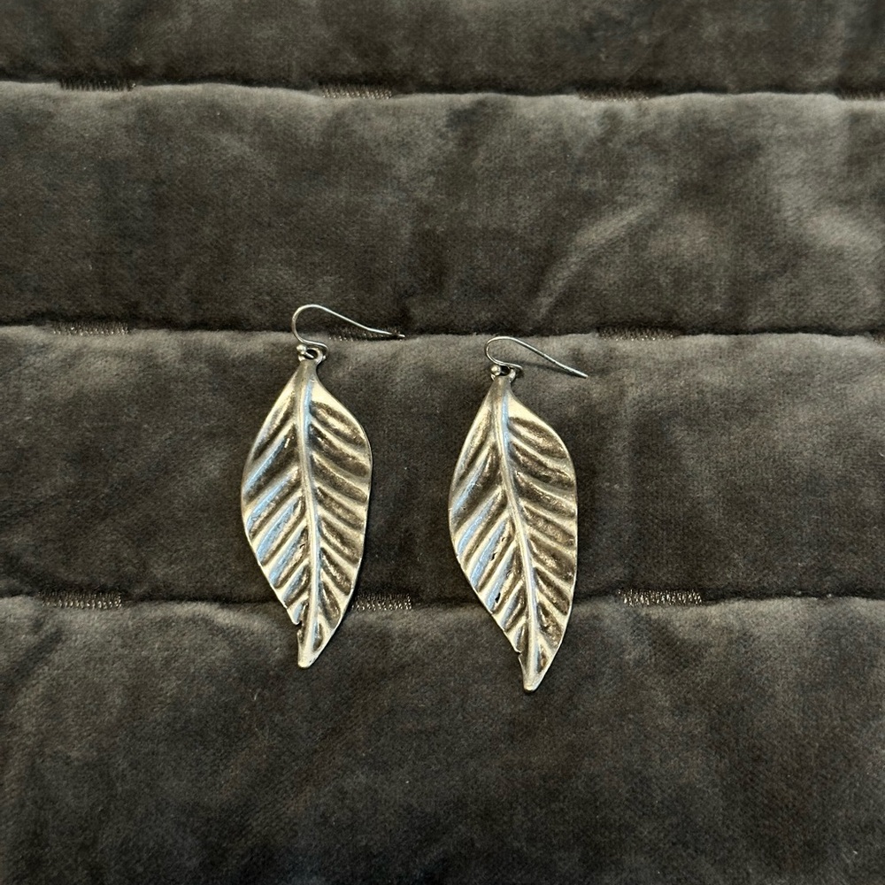 Silver Leaf Earrings